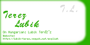 terez lubik business card